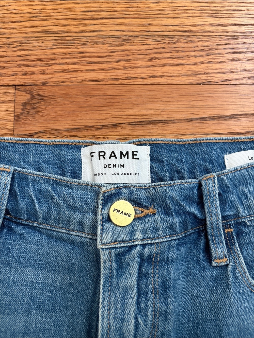 Frame Denim Blue Distressed Cutoff Jean Shorts - Picture 2 of 3